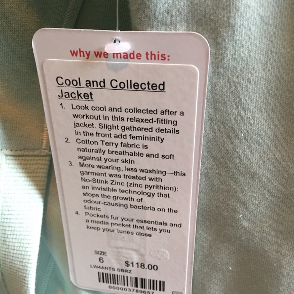 NWT LULULEMON COOL & COLLECTED JACKET SEA BREEZE - Picture 3 of 5